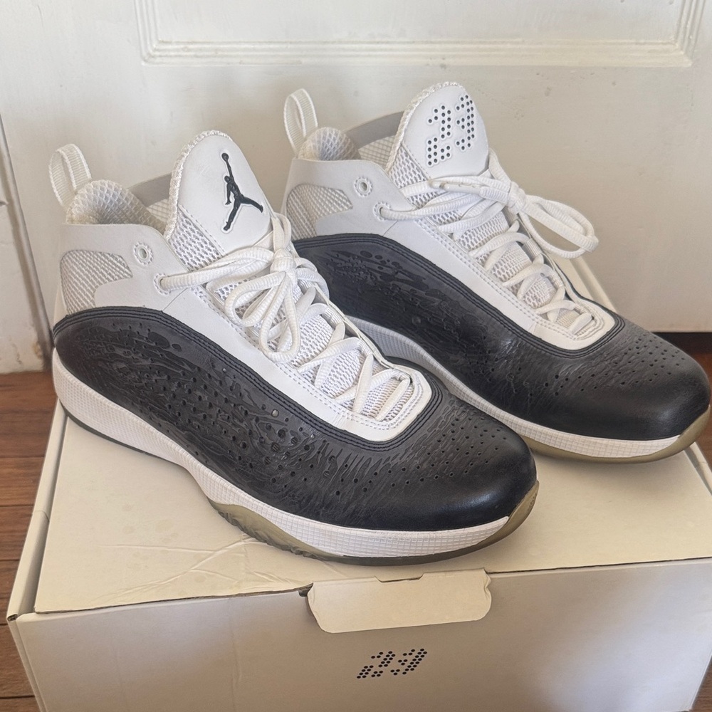 Jordan White and Black Sneakers